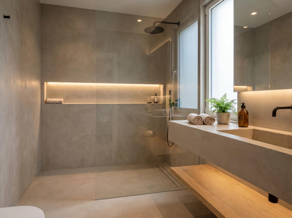 Mikrocement w łazience: funkcjonalność i styl